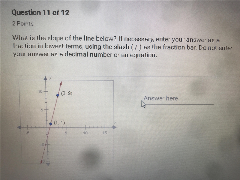 What is the slope of the line below-example-1