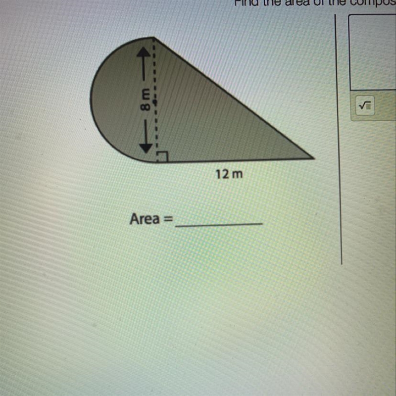 Find the area of the composite shape-example-1