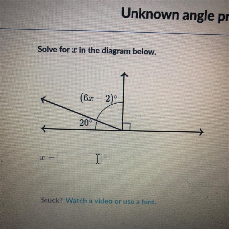 Solve for x in the diagram-example-1