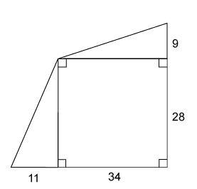 PLEASE HELP!! The figure is made up of a rectangle and 2 right triangles. What is-example-1