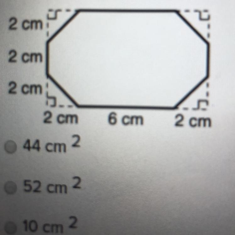 The following octagon is formed by removing four congruent right triangles from a-example-1