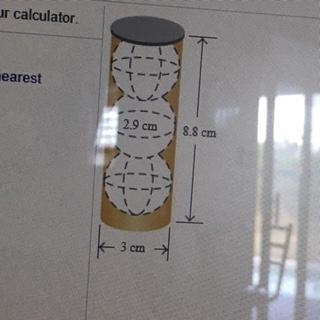 Determine the volume of the shaded region. Use the pie button on your calculator.-example-1