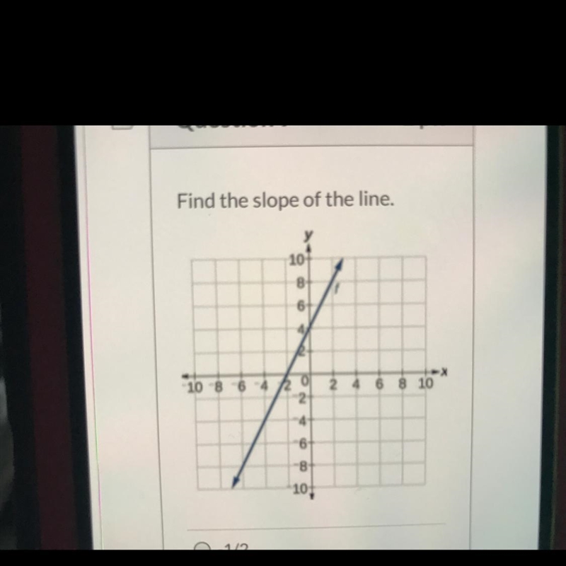 Find the slope of the line-example-1