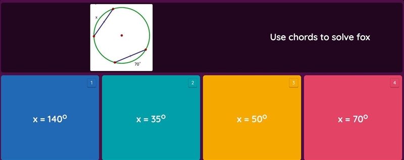 Use chords to solve fox.-example-1