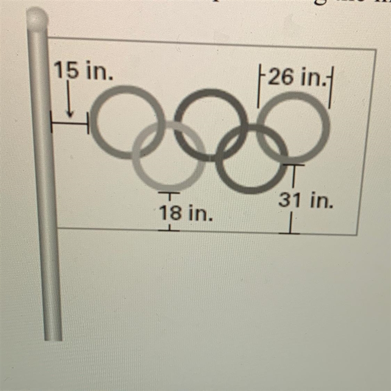 30. Olympic Flag You are using a math software program to design a pattern for an-example-1