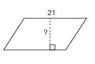 The area of the parallelogram is 273 square units. What is the height of the parallelogram-example-1