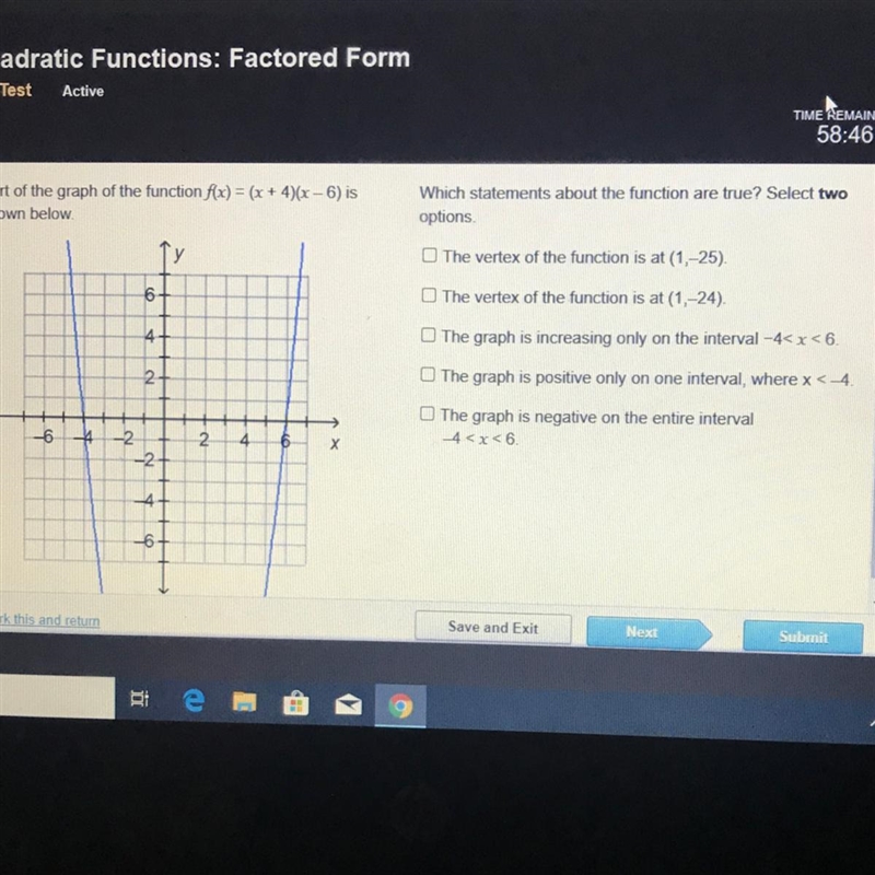 Which statement about the function are true? Select two options-example-1