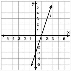 What is the equation of line l? y = -x - 1 y = x + 1 y = 3x - 3 y = -3x - 3-example-1