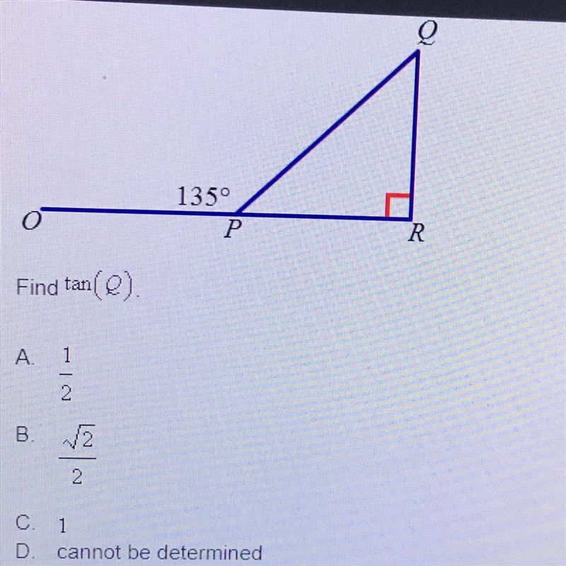 Find tan(q) A B C Or D-example-1