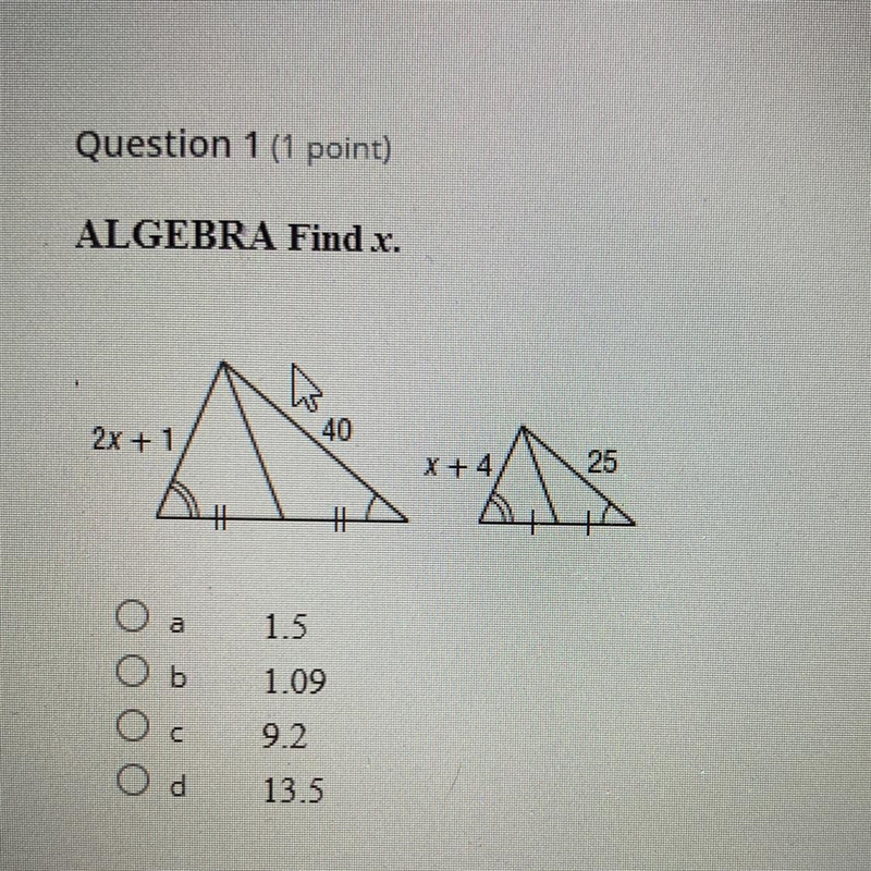 Algebra: Find x ....-example-1