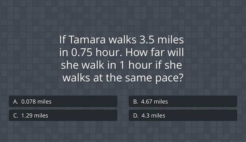 How far would she have walked if she kept the same pace?-example-1