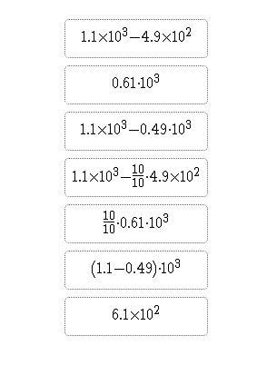 Arrange the steps in the correct order to perform this subtraction problem.-example-2