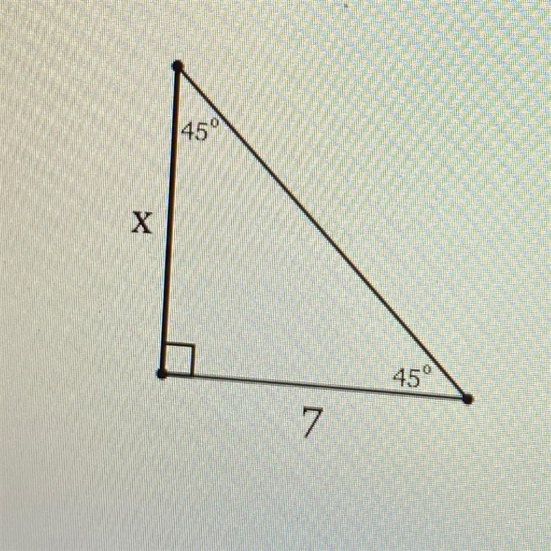 Find the length of side X in simplest radical form with a rational denominator-example-1