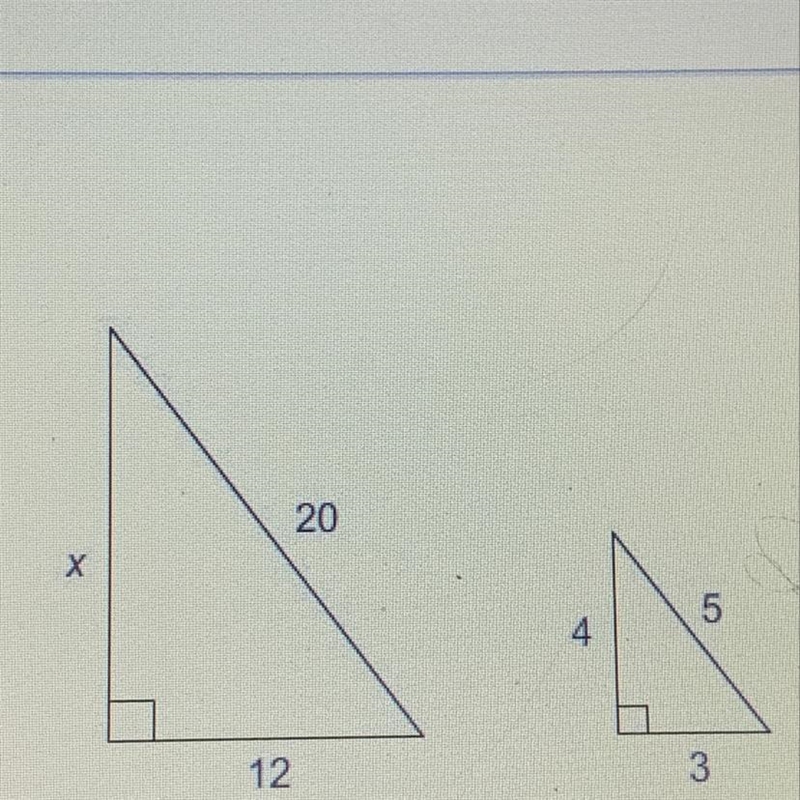 The triangles are similar. What is the value of x? Enter your answer in the box. X-example-1