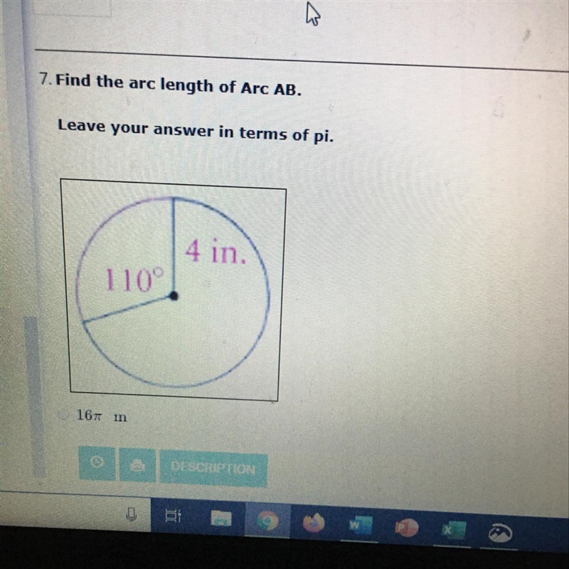 Find the arc length of Arc AB.-example-1