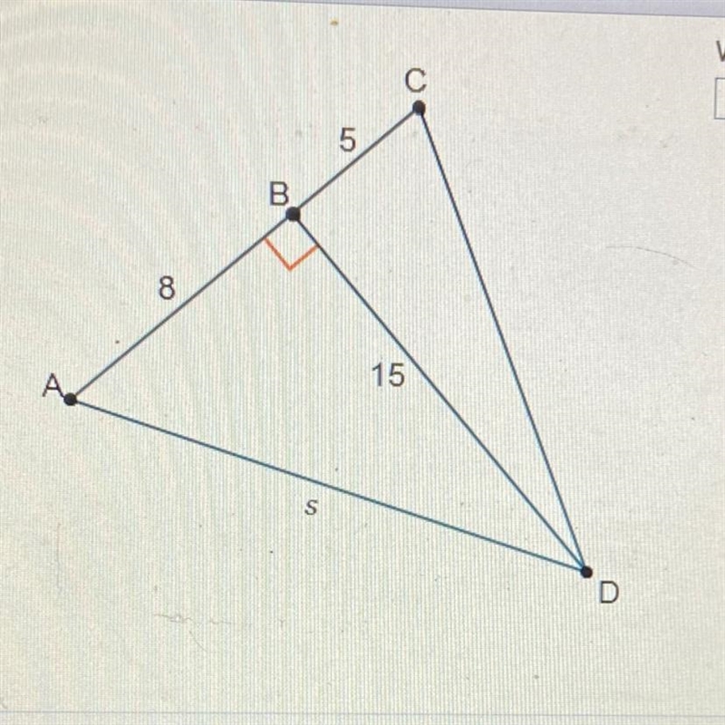 What is the value of s? units 0 5 В 8 15 S D-example-1