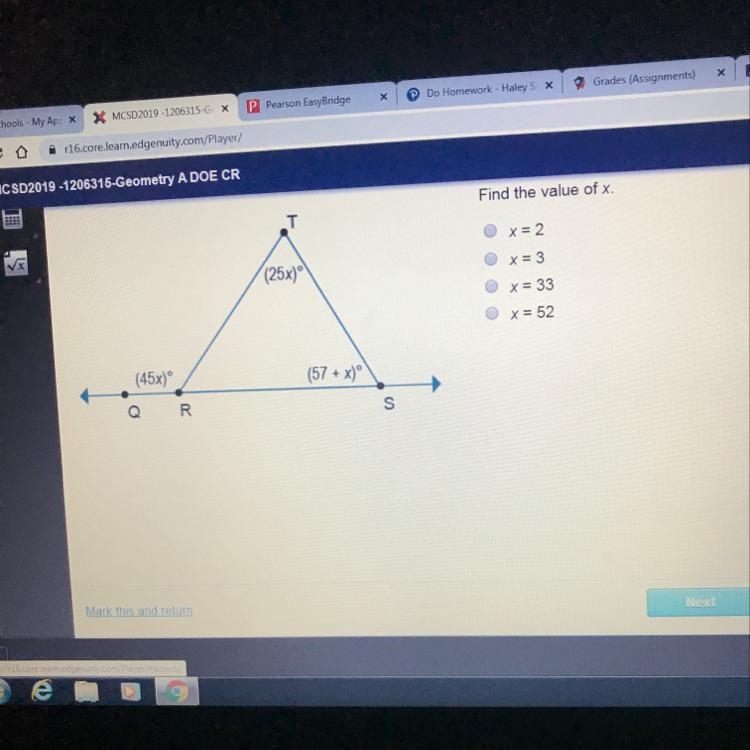 Find the value of x?-example-1