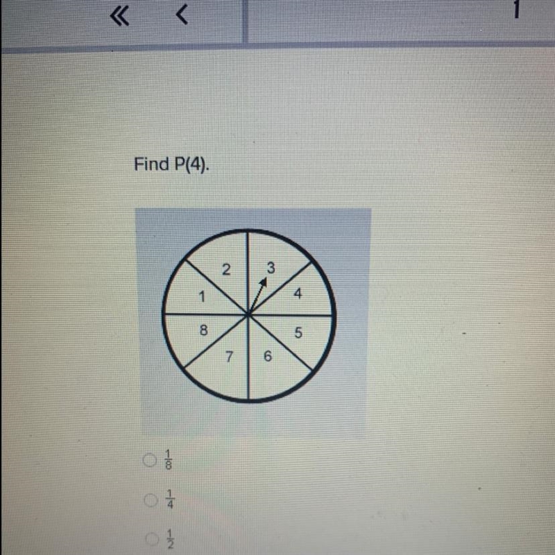 Find P(4). 1/8 1/4 1/2-example-1