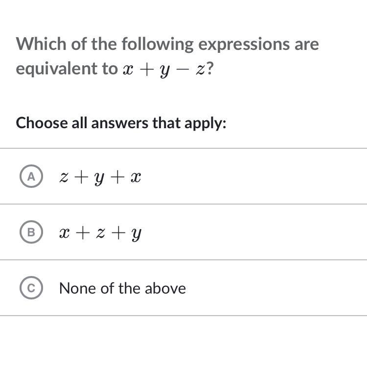 Which expressions are equivalent?-example-1