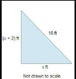 PLEASE HELP, IM TIMED!!!!!! The area of the right triangle shown is 24 square feet-example-1