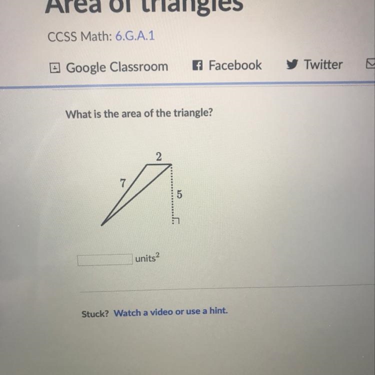 What is the area of the triangle?-example-1