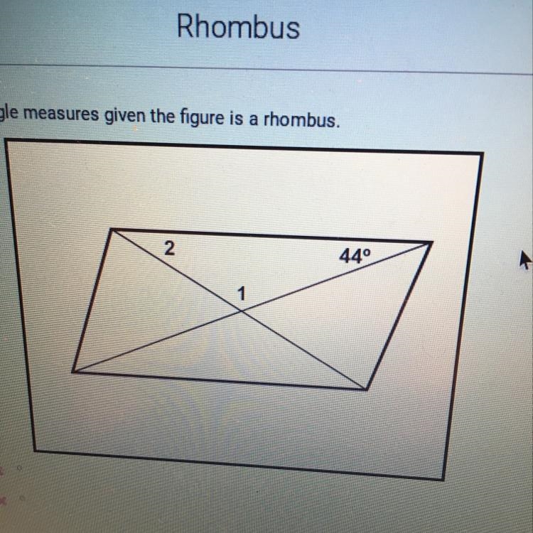 Instructions: Find the angle measures given the figure is a rhombus. Pleaseee help-example-1