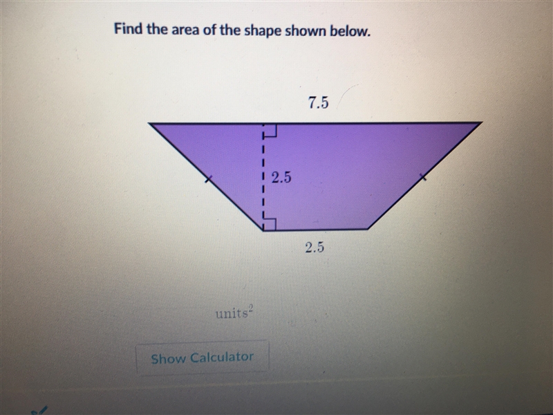 Find The Area of the shape below-example-1