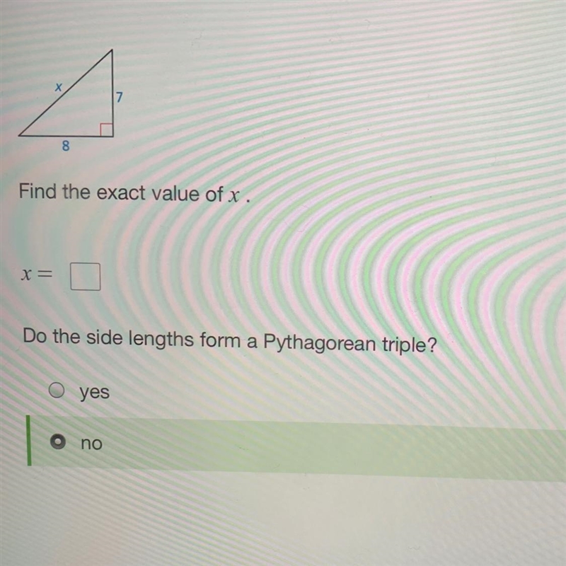 The exact value of x-example-1