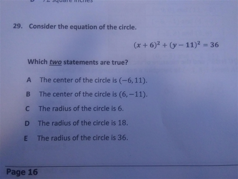 Which two statements are true? Choices and equation are attached.-example-1