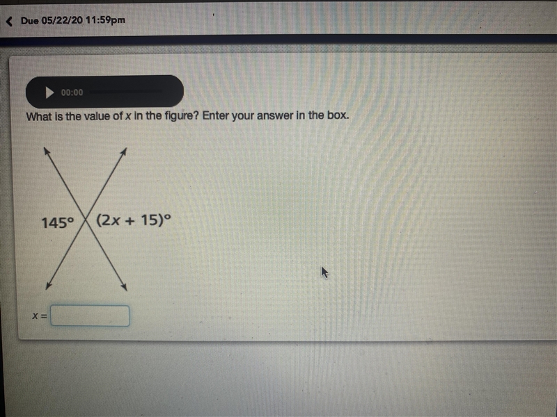 What is the value of x in the figure? Enter your answer in the box. HELP IMMEDIATELY-example-1