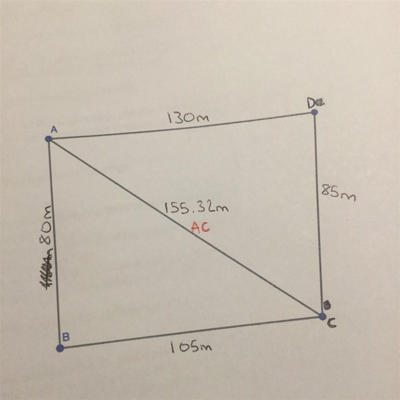 What is the area of the two triangles and the quadrilateral-example-1