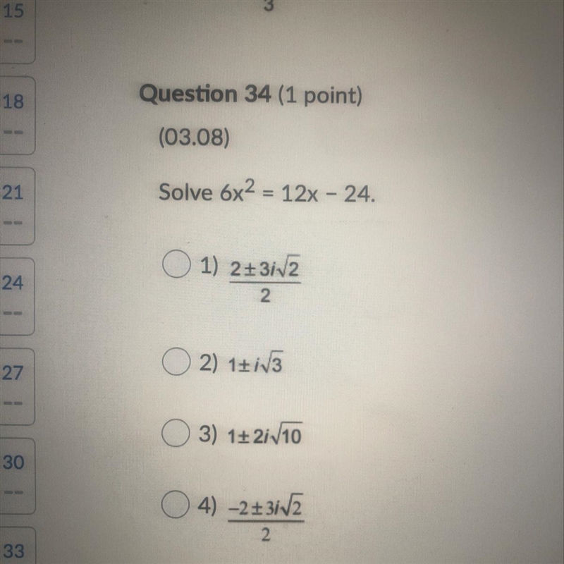 Solve 6x^2 = 12x -24-example-1