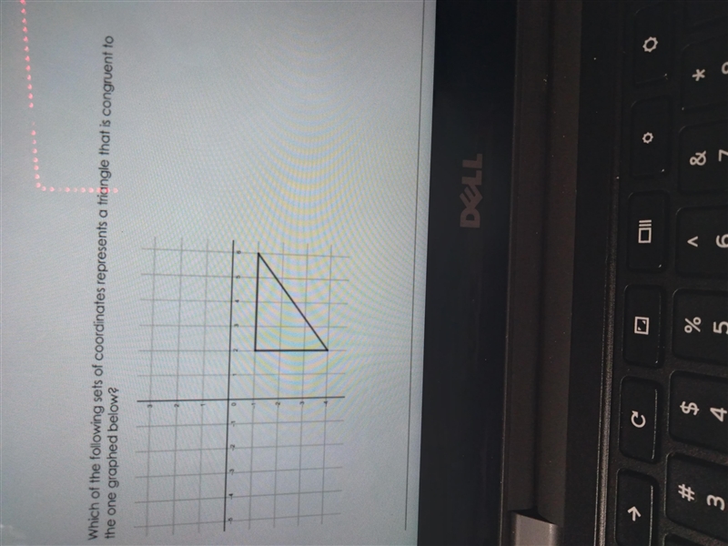 Which of the following sets of coordinates represents a triangle that is congruent-example-1