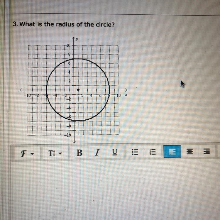 What is the radius of the circle without the equation to solve it?-example-1