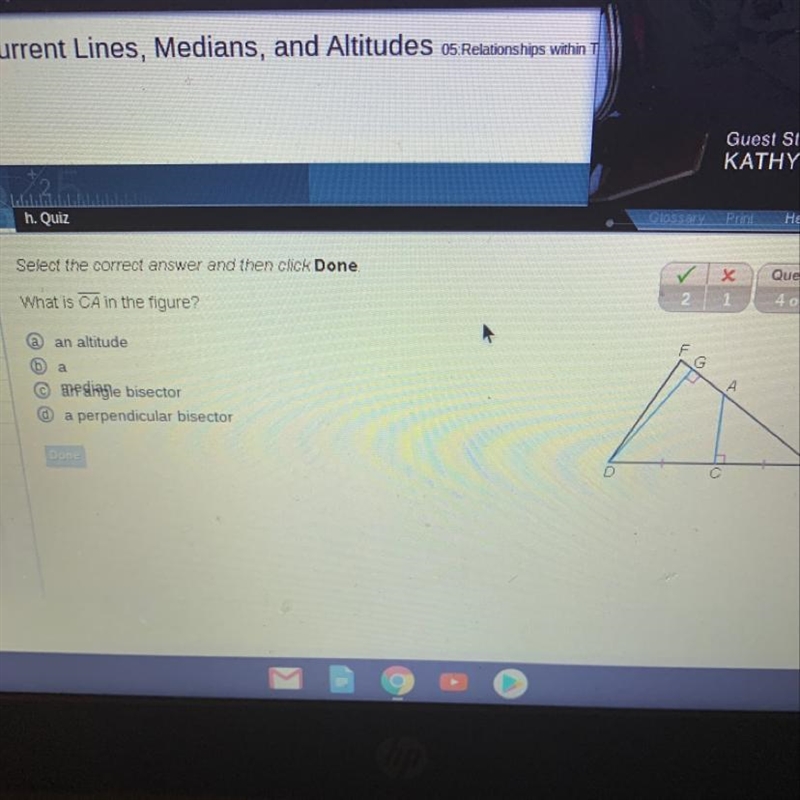 What is CA in the figure-example-1