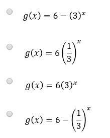 PLEASE HELP 40 POINTS !!! An exponential function is graphed on the grid. Which function-example-1