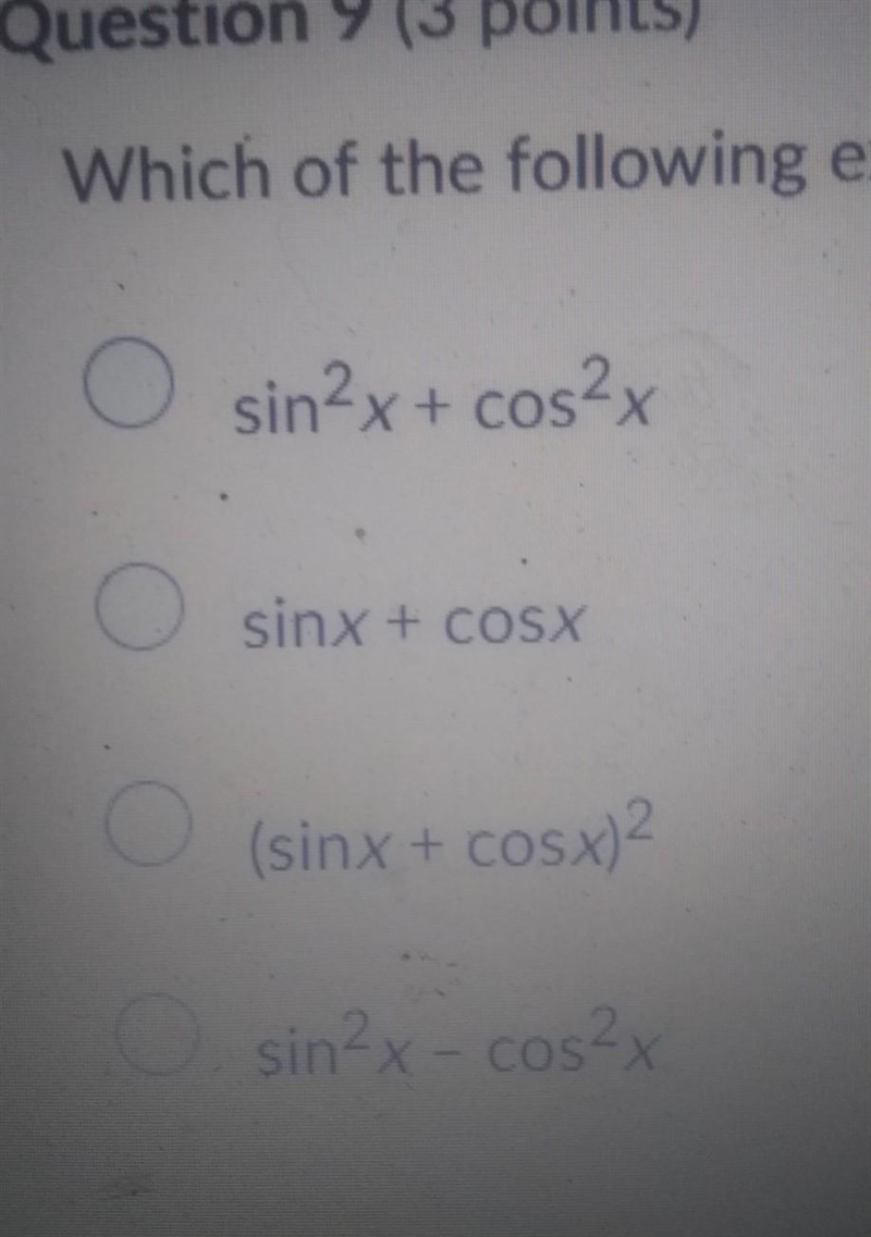 Which of the following expressions has a value of 1?​-example-1