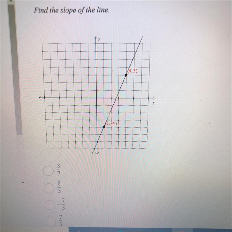 Find the slope of the line-example-1