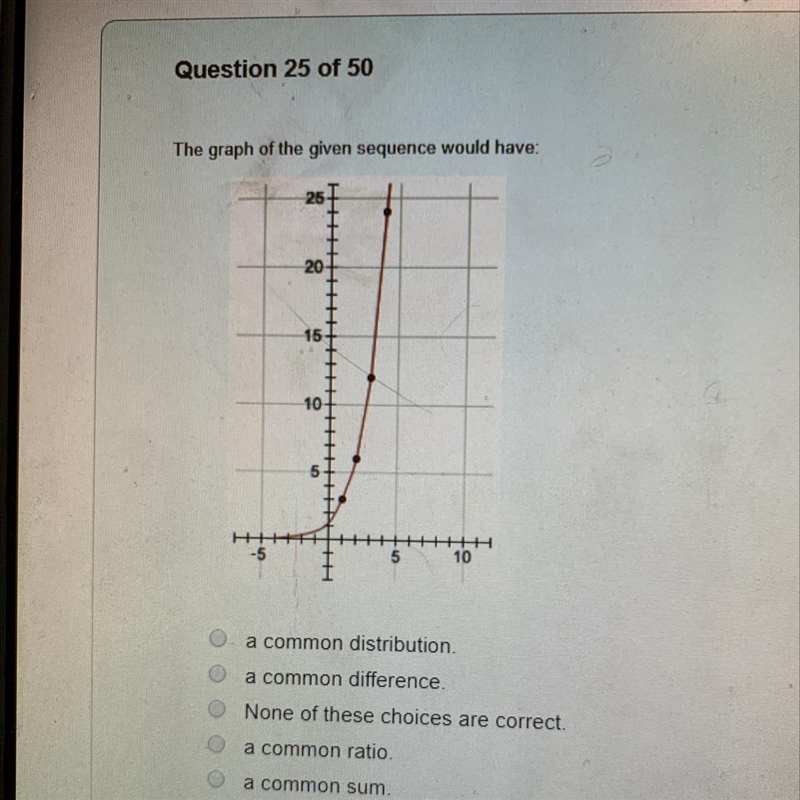 The graph of the sequence would have (check image)-example-1