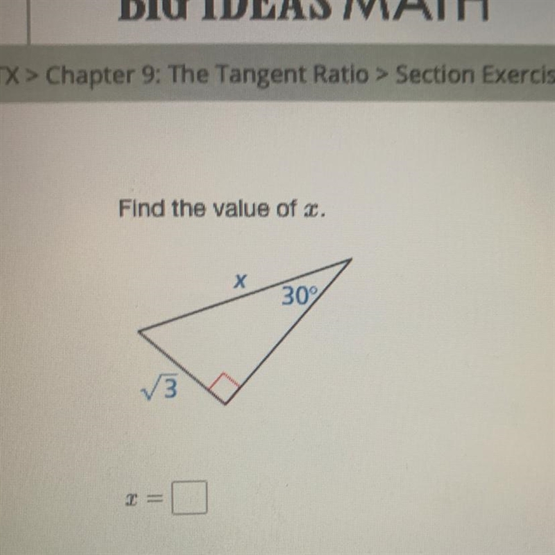 I need to find the value of x-example-1