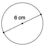 What is the radius of this circle? A) 1.5 cm B) 3 cm C) 3.14 cm D) 6 cm-example-1