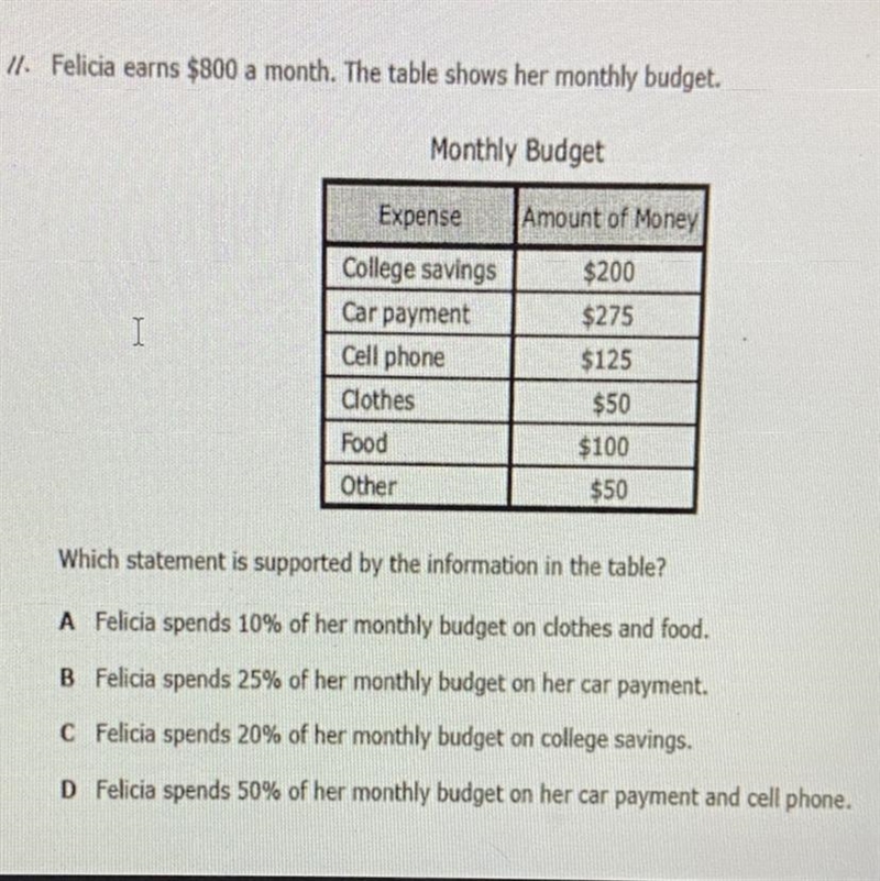 What statement supports the info in the table-example-1