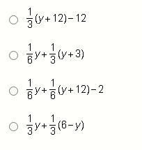 Which expression is equivalent to 1/3y?-example-1