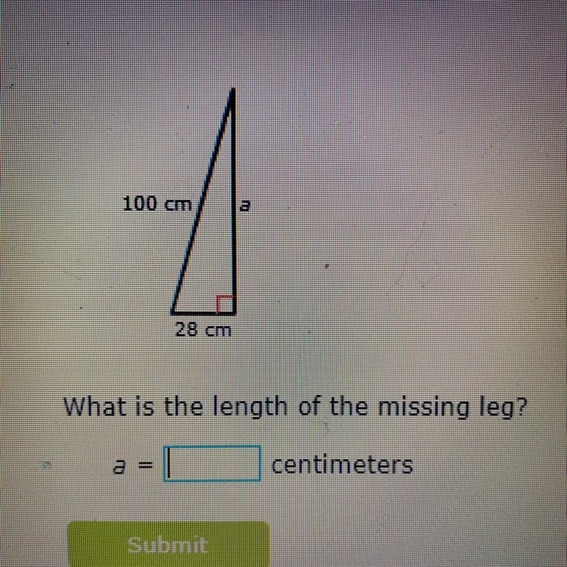 What’s is the missing leg length-example-1