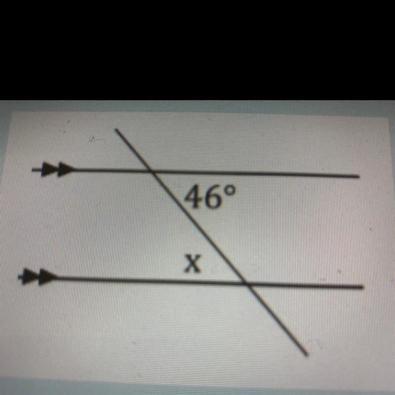 What is the measure of angle x? Answer:_____-example-1