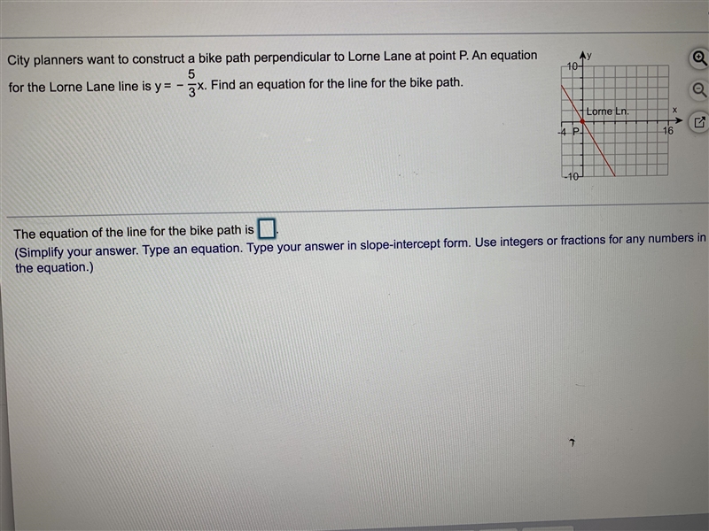 What is the equation for the line of the bike path? PLEASE HELP!!-example-1