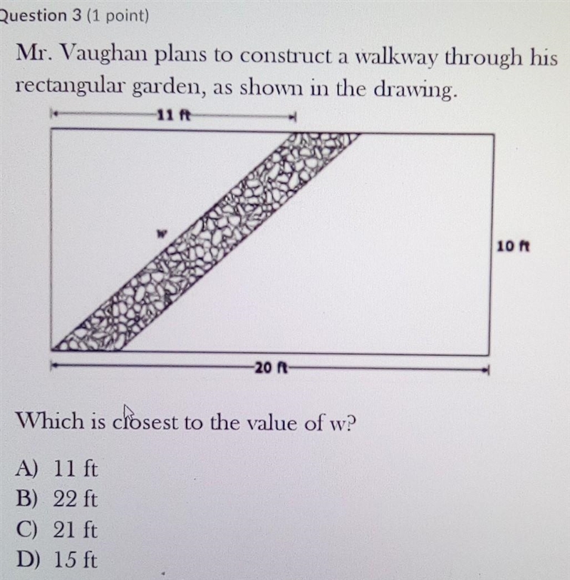 3) Mr. Vaughan plans to construct a walkway through his rectangular garden, as shown-example-1