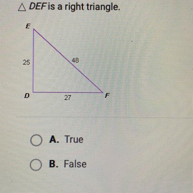 DEF is a right triangle. HELP PLEASE-example-1