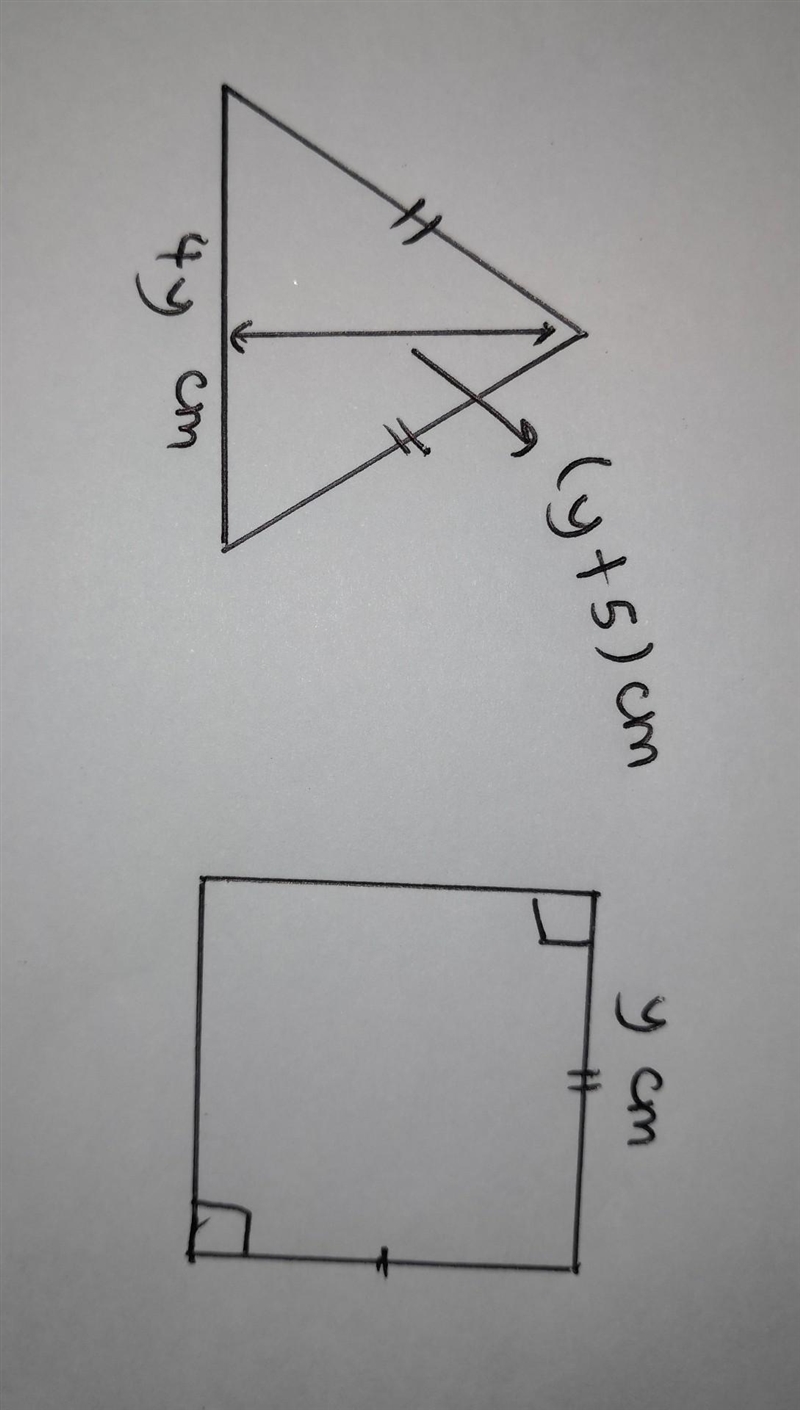 given the area of ​​the triangle exceeding the area of ​​the rectangle by 39cm². compute-example-1