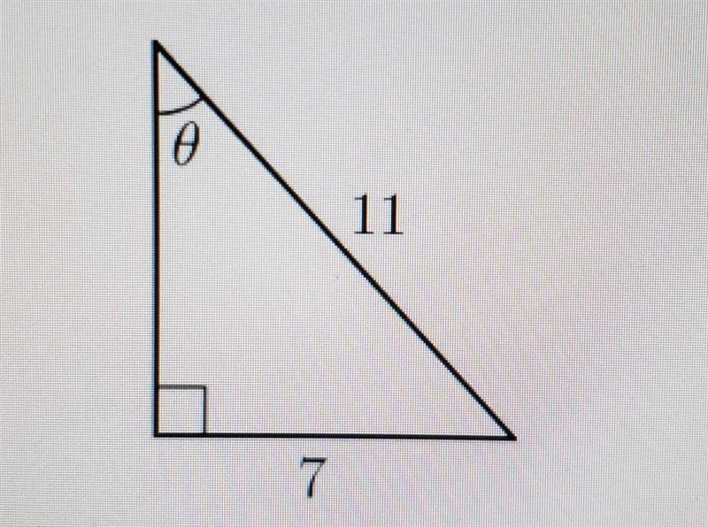 Given the triangle below, find the angle 0 in degrees. Round to one decimal place-example-1